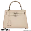 Hermes Kelly 25 Gris Tourterelle in Togo, in Very Good Condition