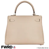 Hermes Kelly 25 Gris Tourterelle in Togo, in Very Good Condition