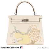 Hermes Kelly 25 In & Out Nata Swift, Pre-Owned