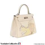 Hermes Kelly 25 In & Out Nata Swift, Pre-Owned