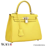 Hermes Kelly 25 Jaune De Naples Swift, Pre-owned