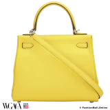 Hermes Kelly 25 Jaune De Naples Swift, Pre-owned