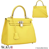 Hermes Kelly 25 Jaune De Naples Swift, Pre-owned