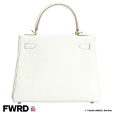 HERMES Kelly 25 Mushroom in Togo leather, Pre-owned in Like New condition