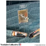 Hermes Kelly 32 Blue Crocodile, Pre-owned