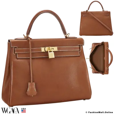 HERMES Kelly 32 Fauve in Barenia Faubourg, Pre-owned