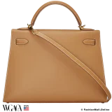 Hermes Kelly 32 Sellier Gold Chamonix, Pre-owned