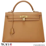 Hermes Kelly 32 Sellier Gold Chamonix, Pre-owned