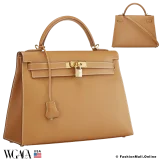 Hermes Kelly 32 Sellier Gold Chamonix, Pre-owned