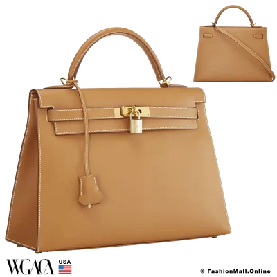 Hermes Kelly 32 Sellier Gold Chamonix, Pre-owned