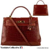 Hermes Kelly 32 Miel Porosus Crocodile, Pre-owned