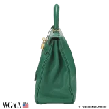 Hermes Kelly 32 Vert Vertigo Clemence, Pre-owned