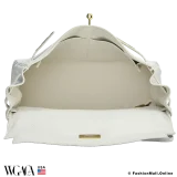 Hermes Kelly 32 White Clemence, Pre-owned, in Excellent condition