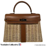 Hermes Kelly 35 Picnic, Gold Barenia Natual Osier Wicker, Pre-owned