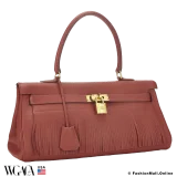 Herrmes Kelly 42 Fringe Rouge Vif (Maroon) Clemence, Pre-owned