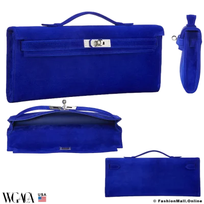 HERMES Kelly Cut Bleu Electrique in Dolbis, Pre-owned