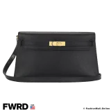 HERMES Kelly Elan Noir (Black) Chevre, Pre-owned, Like New