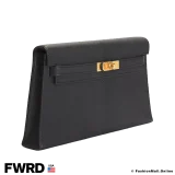 HERMES Kelly Elan Noir (Black) Chevre, Pre-owned, Like New