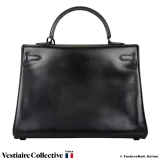 Hermes Kelly So Black 35, Pre-owned