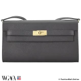 Hermes Kelly To Go Black Epsom, Pre-owned