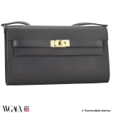 Hermes Kelly To Go Black Epsom, Pre-owned