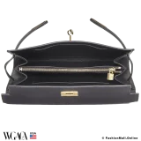 Hermes Kelly To Go Black Epsom, Pre-owned