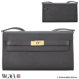 Hermes Kelly To Go Black Epsom, Pre-owned