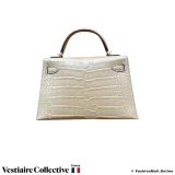 Hermes Mini Kelly II Chai (Beige) Alligator, New Open Box