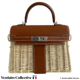 HERMES Mini Kelly Picnic 20 Gold (Fauve), in New Condition