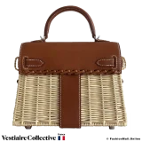 HERMES Mini Kelly Picnic 20 Gold (Fauve), in New Condition