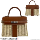 HERMES Mini Kelly Picnic 20 Gold (Fauve), in New Condition