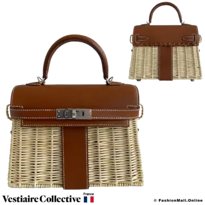 HERMES Mini Kelly Picnic 20 Gold (Fauve), in New Condition