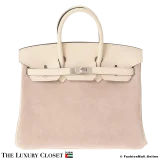 Hermes Grizzly Birkin 25, Nata & Glycine, Pre-Owned