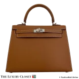 HERMES Kelly 25 Sellier Gold Epsom, Like New