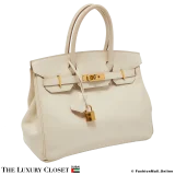 HERMES Birkin 30 Craie Epsom, Pre-Owned