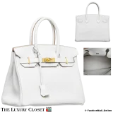 HERMES Birkin 30 White Togo, Pre-Owned