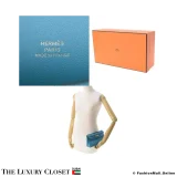HERMES Kelly Pochette Turquoise Swift, Pre-Owned
