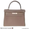 HERMES Kelly 28 Etoupe Togo, Pre-Owned