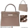 HERMES Kelly 28 Etoupe Togo, Pre-Owned