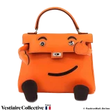 HERMES Kelly Doll (Quelle Idole) Orange H, Like New Condition