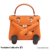 HERMES Mini Kelly Doll (Quelle Idole) Orange H, Pre Owned