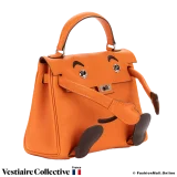 HERMES Kelly Doll Orange H, Pre Owned