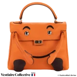 HERMES Kelly Doll Orange H, Pre Owned