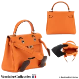 HERMES Kelly Doll Orange H, Pre Owned