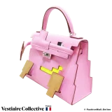 HERMES Kelly Doll Picto Pink (Mauve Sylvestre), Like New