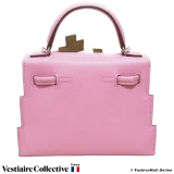 HERMES Kelly Doll Picto Pink (Mauve Sylvestre), Like New