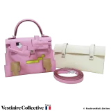 HERMES Kelly Doll Picto Pink (Mauve Sylvestre), Like New