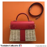 HERMES Mini Kelly Picnic 20 Red (Rouge de Coeur), in New Condition