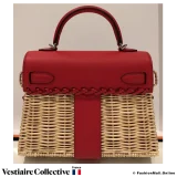 HERMES Mini Kelly Picnic 20 Red (Rouge de Coeur), in New Condition