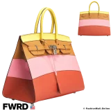 HERMES Rainbow Birkin Sunrise 35 Epsom, Pre-owned, Like New